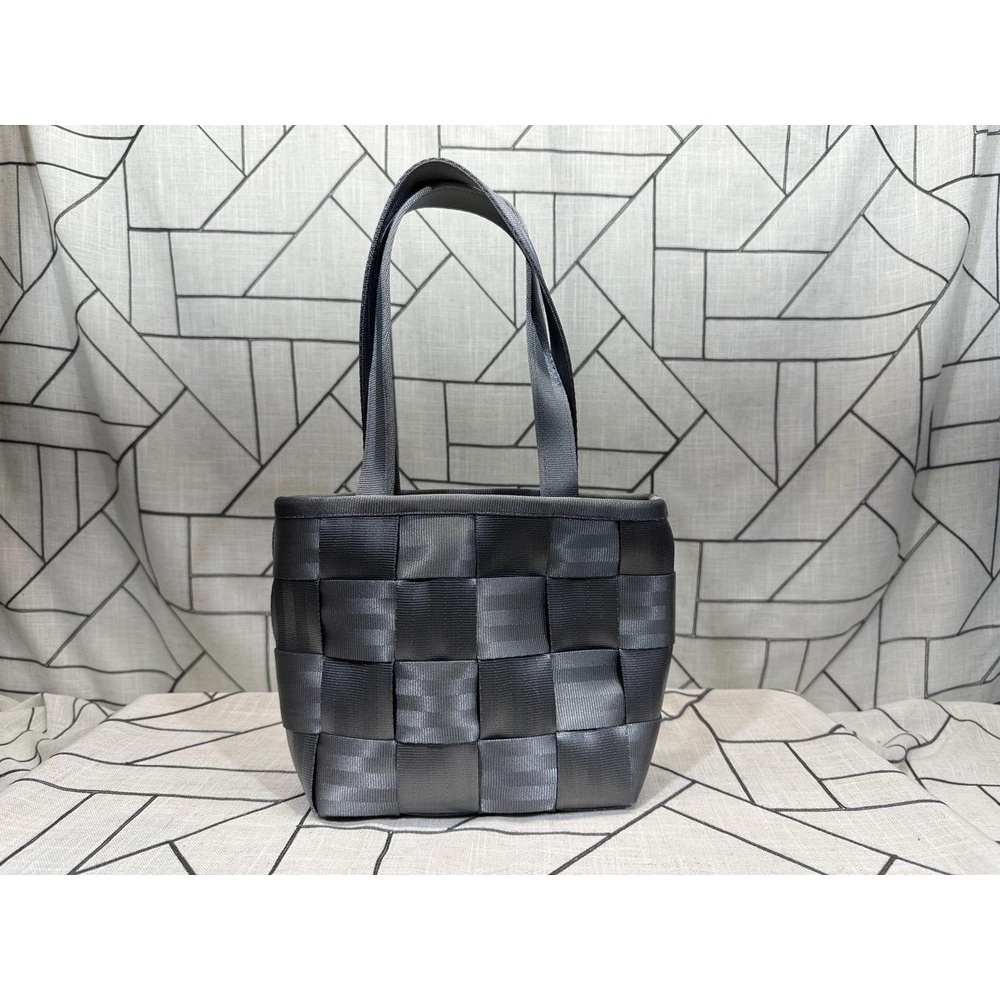 Harvey's Seatbelt Woven Tote Purse Durable Top Handle Gray Womens READ‎